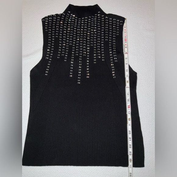 Halogen Rhinestone Embellished Sleeveless Funnel Neck Sweater - size xxl - NWT - Picture 8 of 12